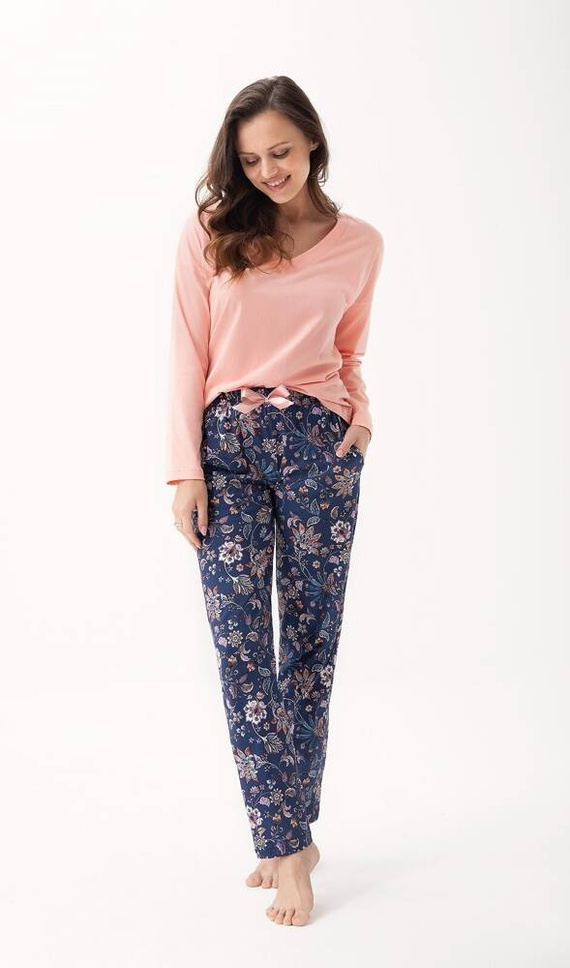 Piżama Damska 614 LUNA- morelowy