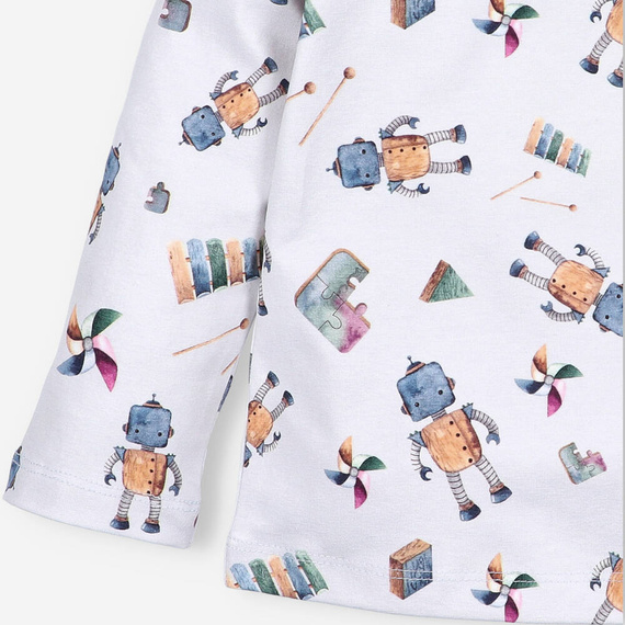 Bluzka chłopięca z długim rękawem I love Colors - robot