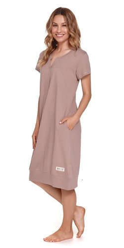 TM.4348 Koszula Nocna ciążowa i do karmienia Doctor Nap - beige