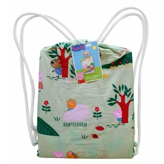 Pościel + worek Świnka Peppa Halantex zielony