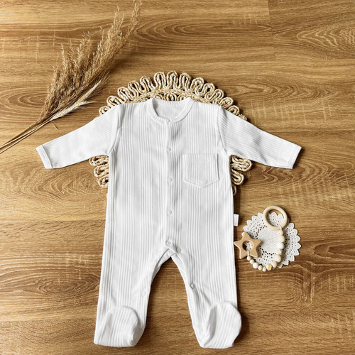 Pajac bawełniany PAAB002 EkoBaby Mamatti - biały