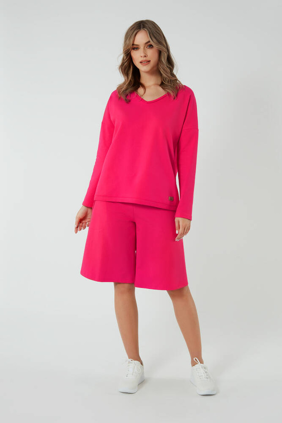 Kuloty, spodenki damskie Madri 1/2 Italian Fashion - fuksja