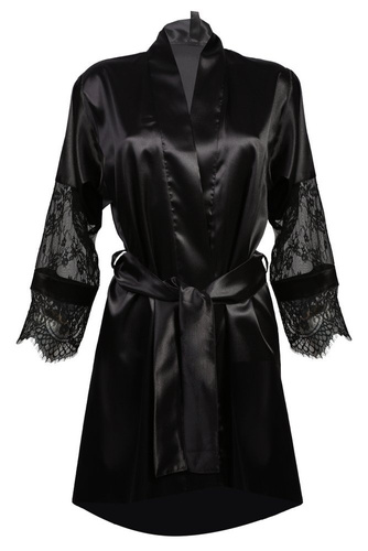 Podomka Szlafrok Damski Beatrice Dkaren - Czarny