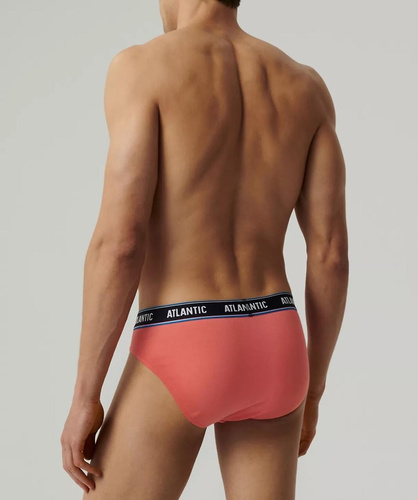 Slipy męskie 3MP-200 A'3 Atlantic- 	granatowy-koralowy-szmaragdowy