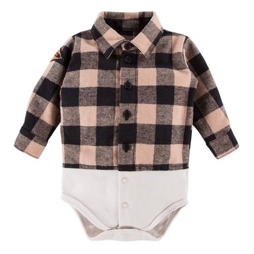 Body dla chłopca z kołnierzykiem Jump Eevi - czarny/beżowy