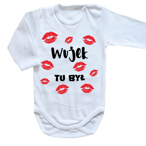 Body długi rękaw "CIOCIA tu była" Moocha biały