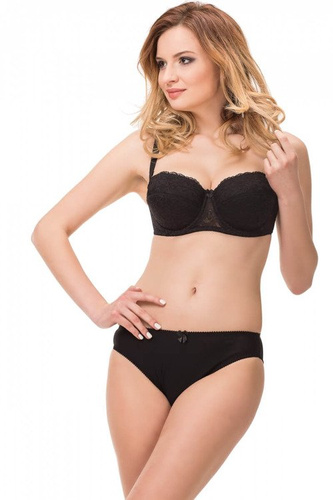 0017 Biustonosz bardotka KOSTAR czarny