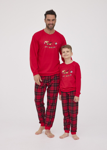 Piżama chłopięca 593/156 966/156 Celebrate Cornette czerwony