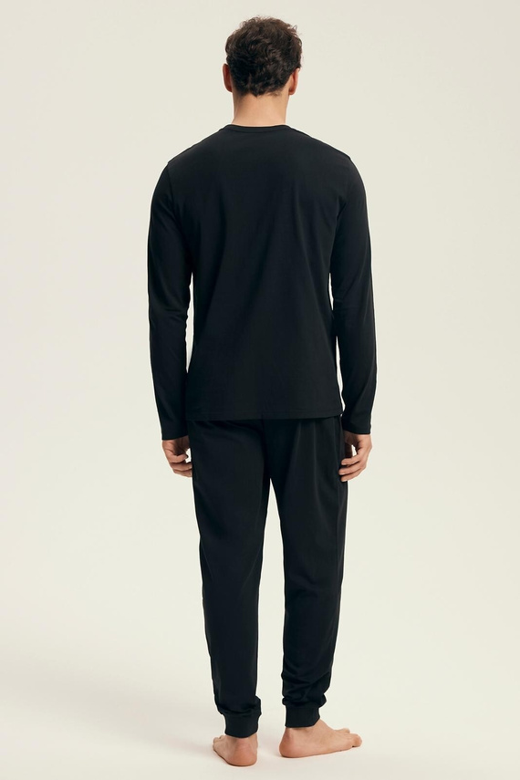 Piżama męska Henderson Core 43469 Loger – bawełniana, długi rękaw, w pudełku