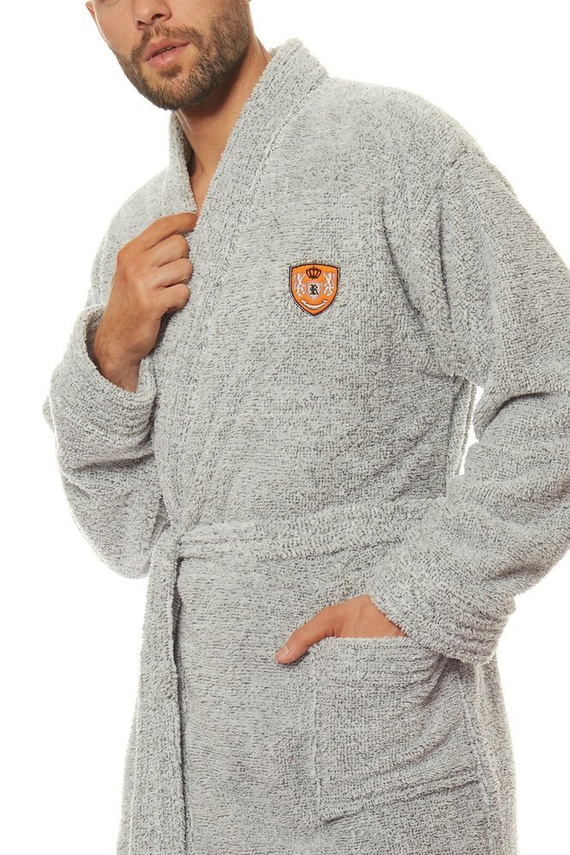 Szlafrok Męski 2116 Color L&L- niebieski