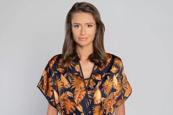 Szlafrok Damski Monstera Italian Fashion- druk