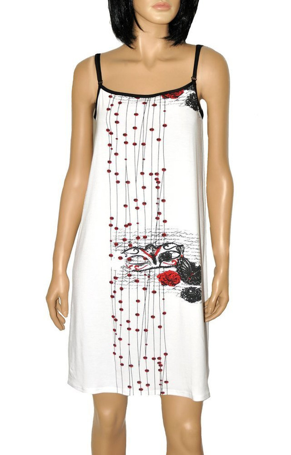 Koszula nocna na ramiączkach 428 Alejandra III Forex - biały