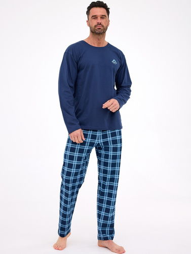 Cornette 124/314 North– męska piżama bawełniana z długim rękawem