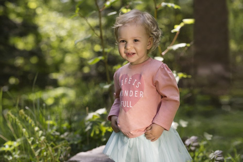 "Spring Light" Bluzka niemowlęca Pinokio -różowy