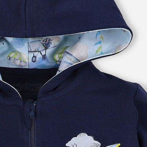 Bluza dresowa z kapturem Samoloty Nini granatowy