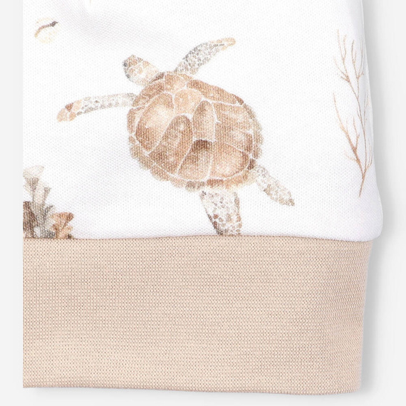Czapka niemowlęca z bawełny organicznej Turtles Nini druk