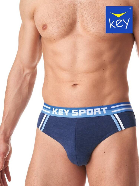 Slipy męskie MPP 187 2-pak Key jeans granatowy