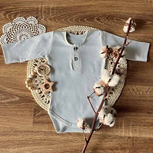 Body polo z długim rękawem BP009 Mamatti - szary