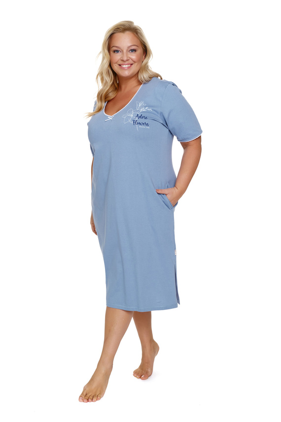 TB.7263 Koszula Nocna Plus Size Doctor Nap - sky blue