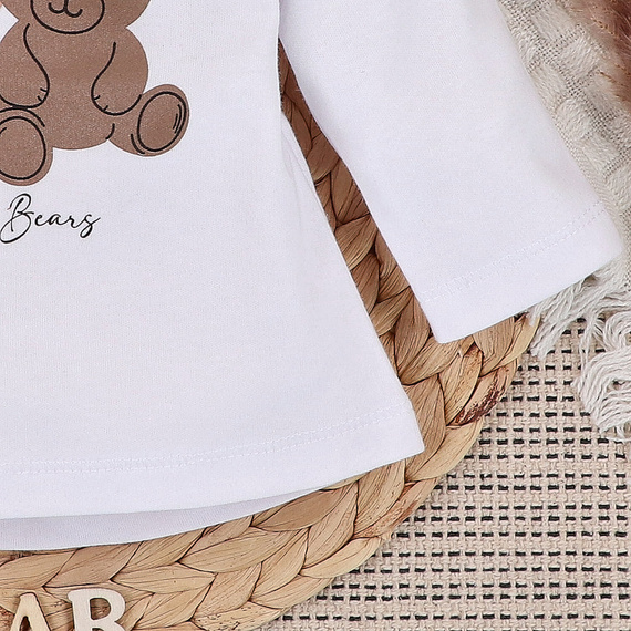 Bluzka z bawełny organicznej Sweet Bears Nini beżowy