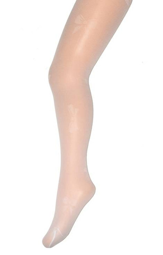 Rajstopy dziewczęce ażurowe RAM-012 Yo! - 43 biały kokardki