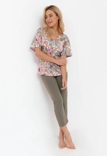 Piżama damska 257 Cana - oliwkowy