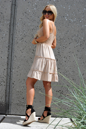 Sukienka damska Satrian Beige D53 Merribel 