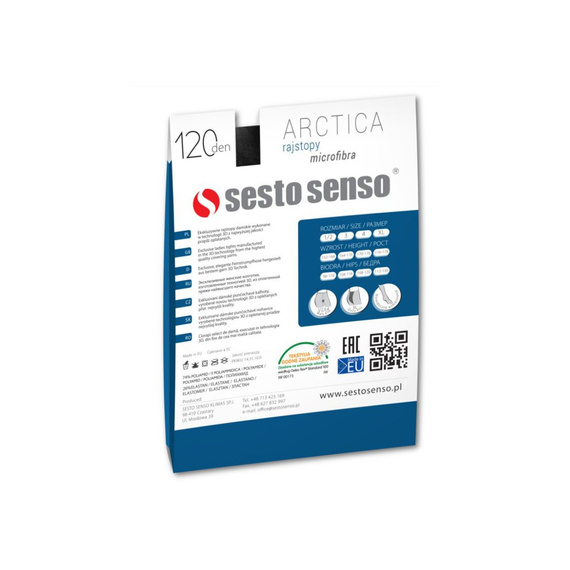 Arctica Rajstopy kryjące 120 den Sesto Senso- czarny