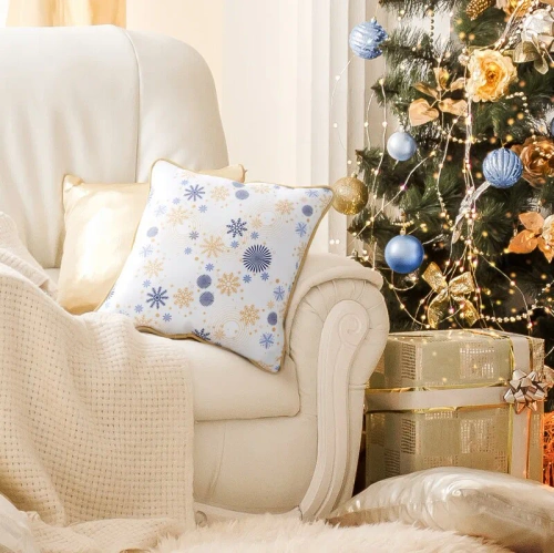 Poszewka świąteczna Carol Eurofirany biały/złoty