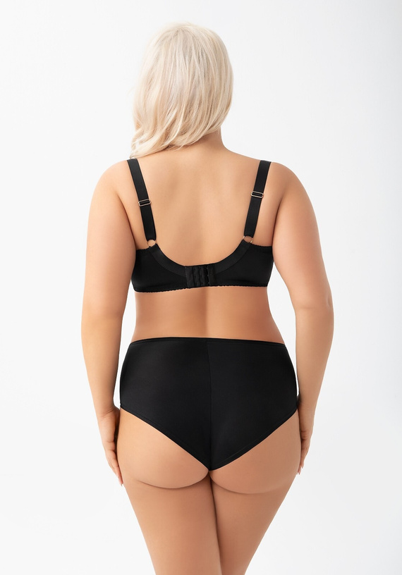 Biustonosz miękki Gorsenia Isla K 934 – czarny, koronkowy, lekki i elegancki