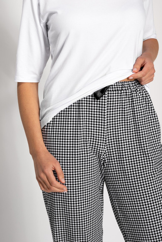 Piżama damska Alexandra Momenti Per Me white-black