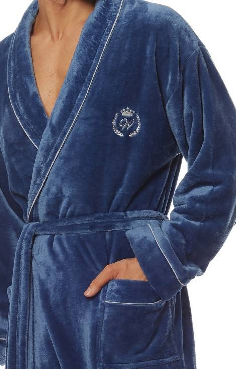 Szlafrok Męski 2111 Luca L&L- navy