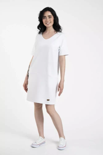 Tunika damska z krótkim rękawem Karina Italian Fashion - biały