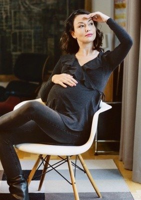 Guia bluzka ciążowa i do karmienia 9Fashion antracyt