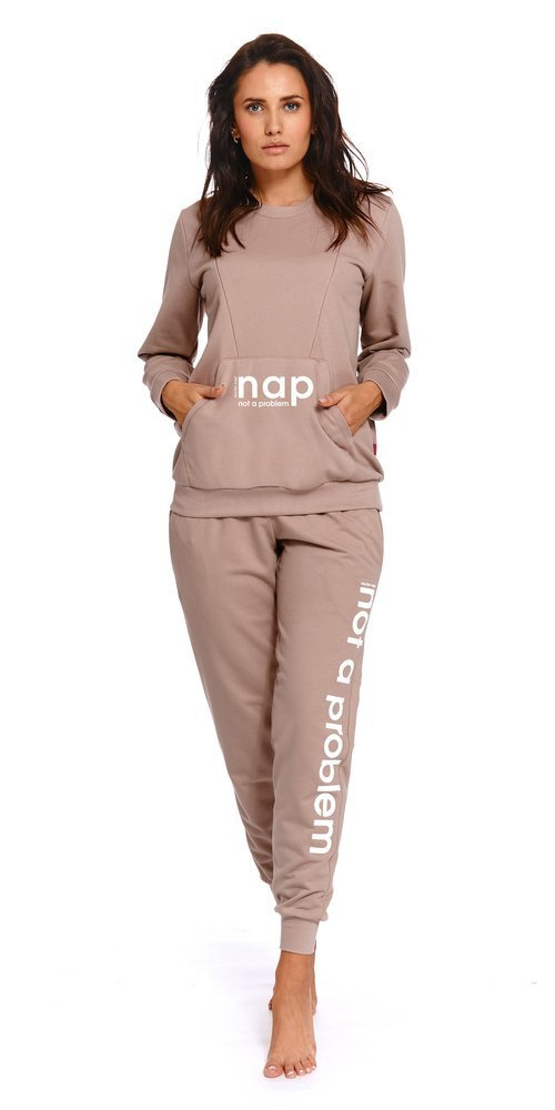 SPO.4238 Spodnie dresowe ciążowe Doctor Nap - beige