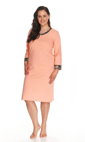 Koszula Nocna 2818, 2810 Luna  Taro-morelowy