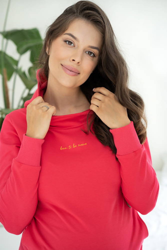 Bluza do karmienia Milk Please Milk&Love z kapturem magenta