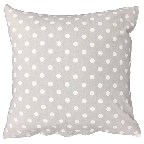 Poszewka bawełniana gwiazdki grochy R009 Karo szary/biały