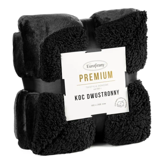 Koc dwustronny narzuta Tedy Eurofirany czarny