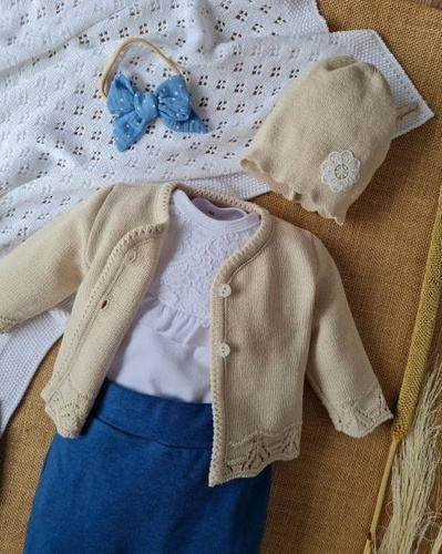 Sweterek ażurowy BSW/026 Marija - beżowy