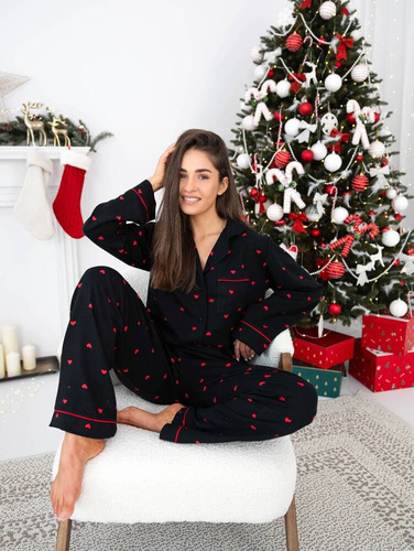 Piżama damska Rolling In Love Sensis -czarny