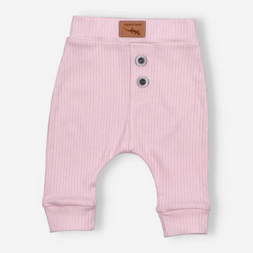 Spodnie prążkowane Lagarto Verde - różowy