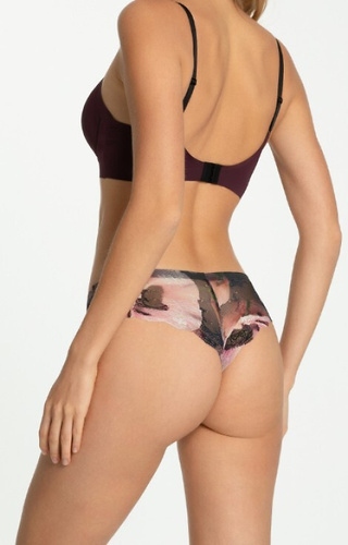 Julimex Velvet Bloom Tanga Brasil – figi brazyliany bezszwowe w kwiaty