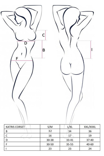 Gorset damski Katriss Corset Passion czarny