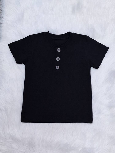 Koszulka dziecięca Polo Classic krótki rękaw Bambarillo czarny