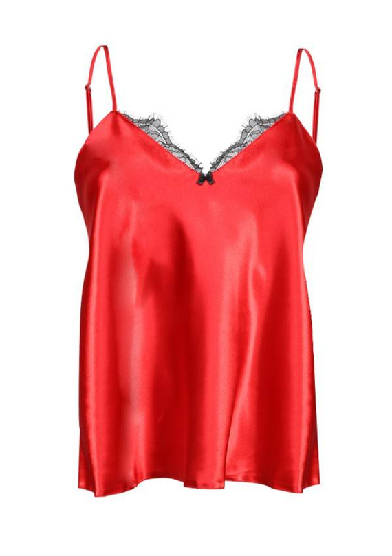 Top damski, wąskie ramiączko Doris DKaren - jasny brąz