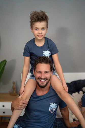 PMB.4416 Piżama Męska Doctor Nap - deep blue