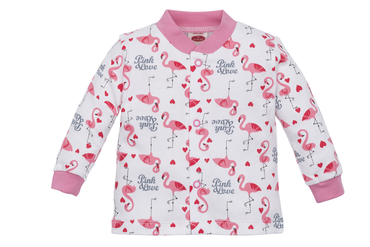 "FLAMING" Koszulka niemowlęca Makoma różowy