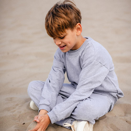 Eevi Simply Comfy szara -  stylowa bluza oversize dla dzieci z miękkiej bawełny