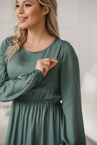 Sukienka ciążowa i do karmienia Lovely Dress Midi Milk&Love miętowy